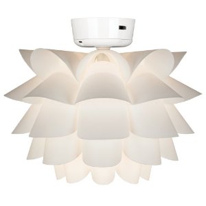 White Flower Ceiling Fan Light Kit